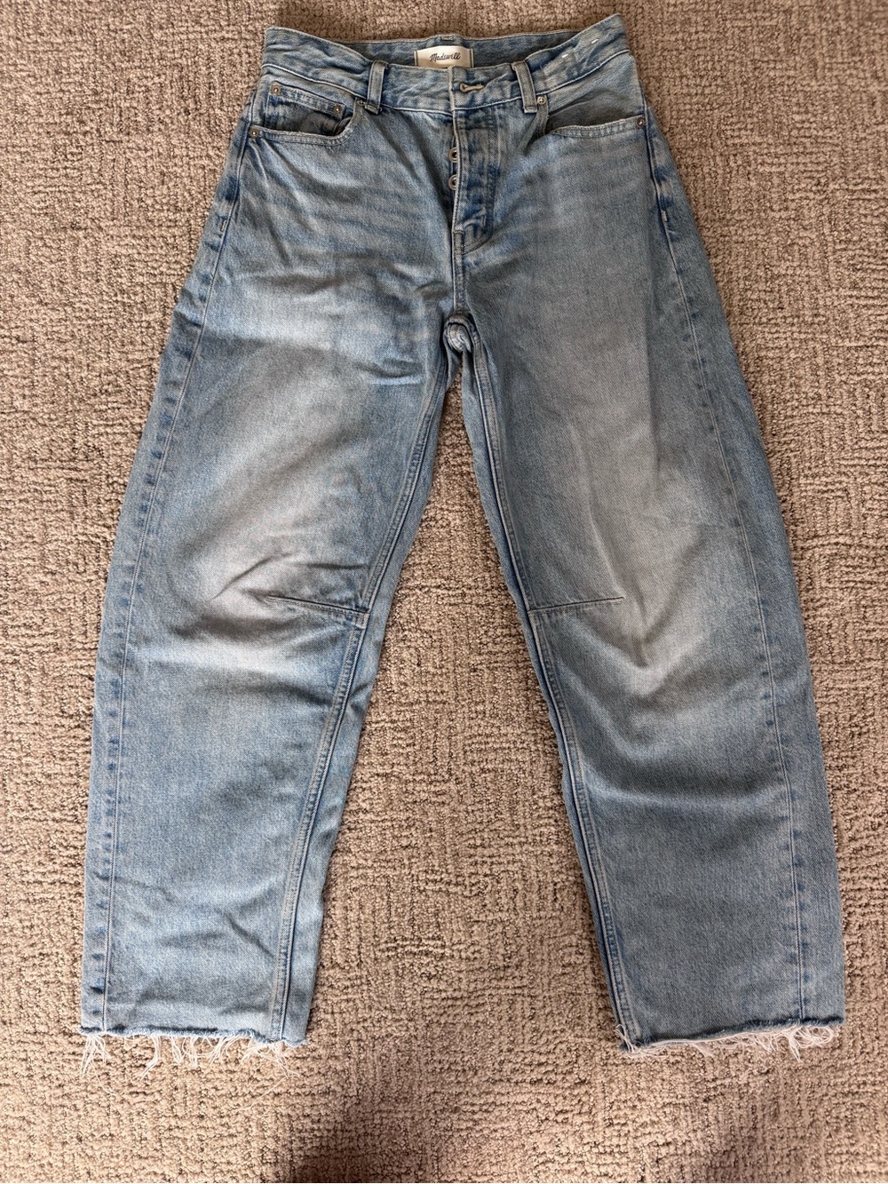 Madewell The Darted Barrel-Leg Jean, size 23